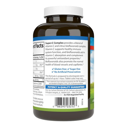 Complejo Super C Vitamina C Bioflavonoides Antioxidante 250 Tabletas Vegetarianas