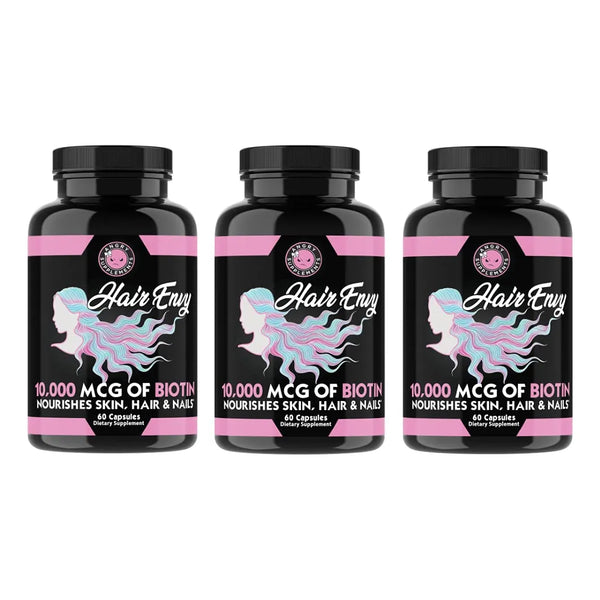 Hair Envy 10000 Mcg Biotina Queratina Suplemento Cabello Uñas Piel