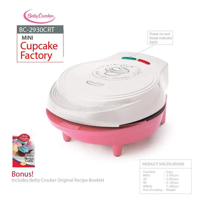 Maquina Para Cupcakes Brownies Betty Crocker Rosa Hornea En Minutos