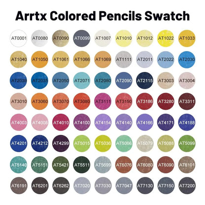 Juego De 72 Lápices De Colores Arrtx Núcleo Suave Profesionales Para Arte Y Dibujo