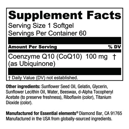 Capsulas Blandas Coq10 100 Mg Soporte Cardiovascular Y Cerebral 60 Unidades