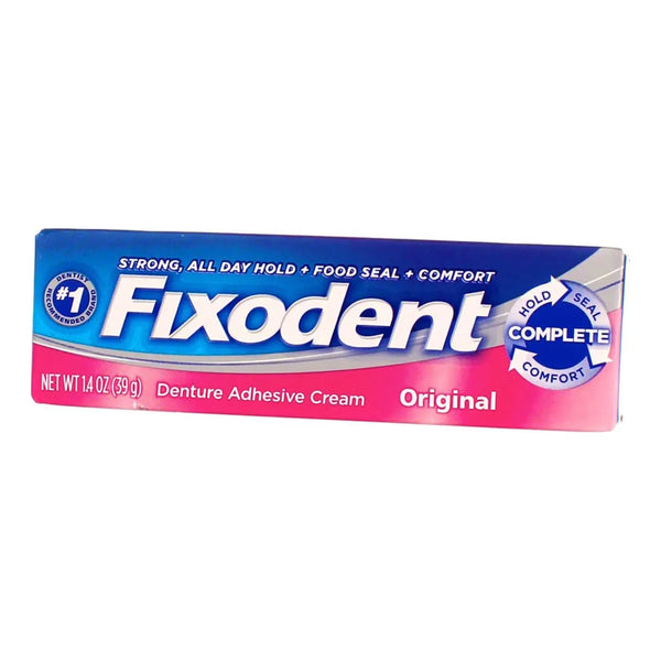 Crema Adhesiva Para Dentaduras Fixodent Sujeción Fuerte Y Duradera Paquete De 6 Unidades