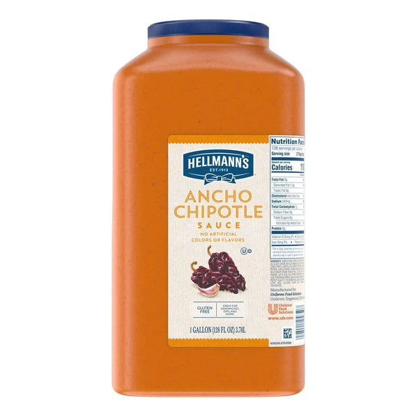 Hellmann S Real Ancho Salsa Chipotle Vegetariana Sin Gluten 3.78L