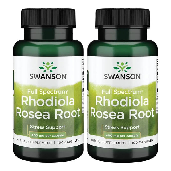 Raíz De Rhodiola Rosea 400 Mg 100 Cápsulas Swanson Equilibrio Emocional Energía Natural