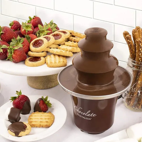 Fuente Chocolate Nostalgia 3 Niveles 226 Ml Elegancia Y Facil Limpieza