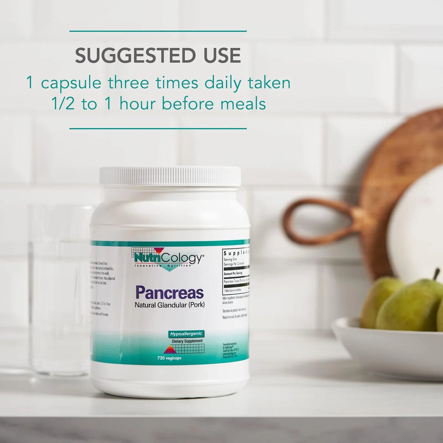 Nutricology Suplemento Dietético Pancreas 720 Cápsulas Enzimas Digestivas Hipoalergénicas