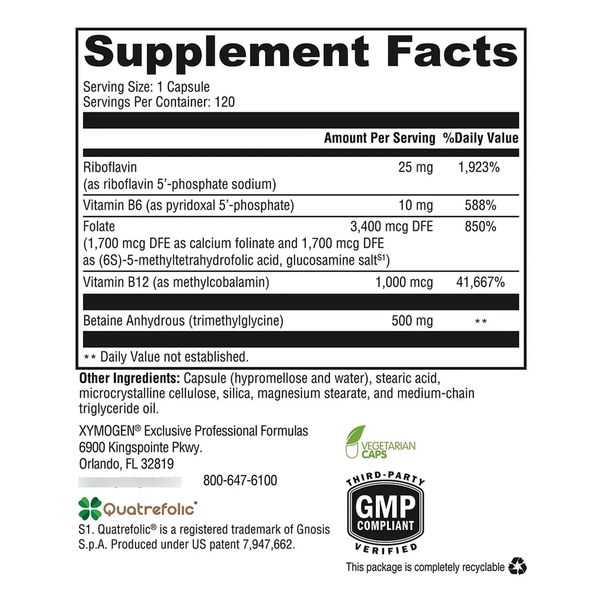Suplemento Methyl Protect Con Folato Metilico Y Vitamina B12 Para Metilacion Optima Y Salud Cardiovascular