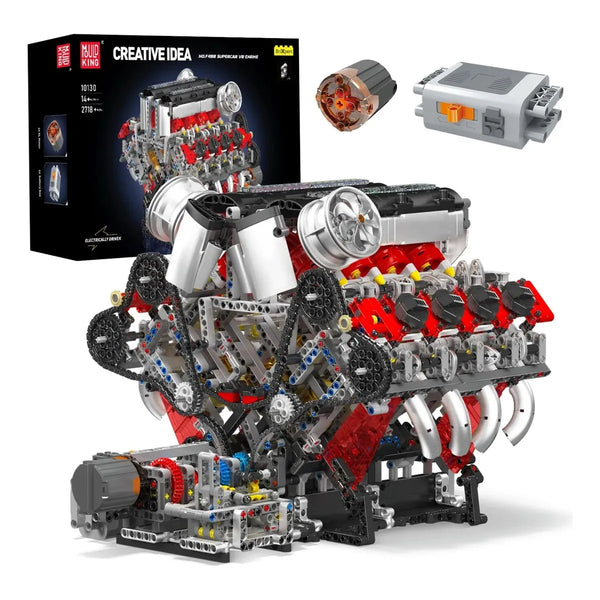 Kit De Construcción Motor V8 Funcional Bloques De Ingeniería Mould King