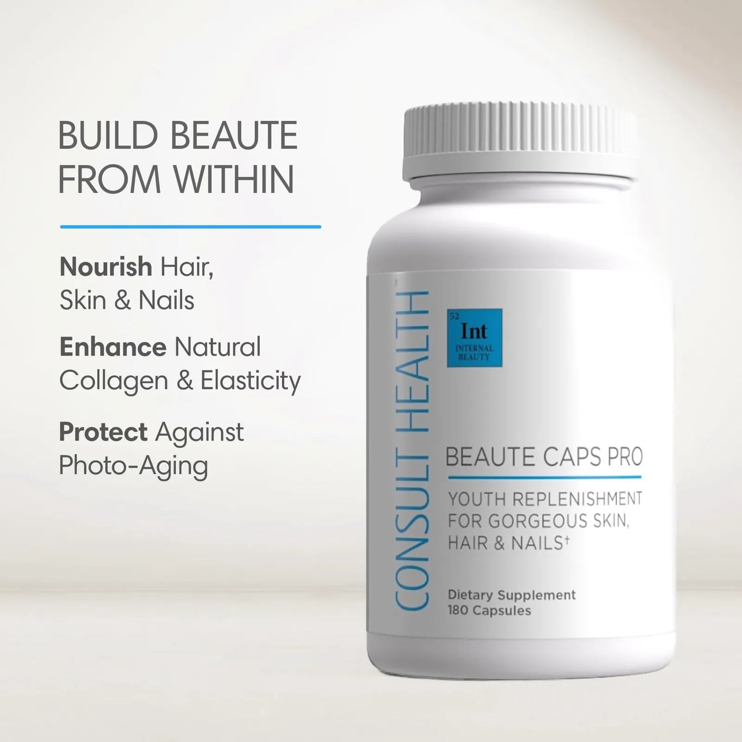 Beaute Caps Pro Cápsulas Crecimiento Cabello Piel Uñas 10500 Mcg Biotina
