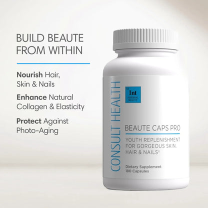 Beaute Caps Pro Cápsulas Crecimiento Cabello Piel Uñas 10500 Mcg Biotina