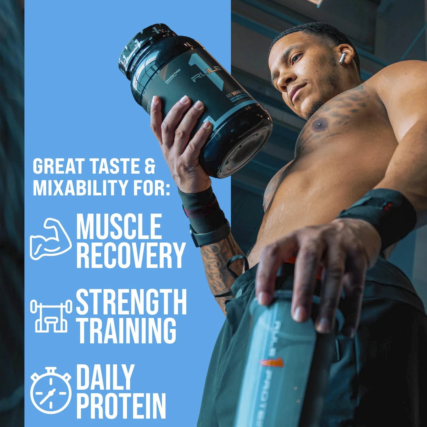 Proteína Rule One Whey Blend Sabor Galletas Y Crema 2 Lb Recuperación Muscular