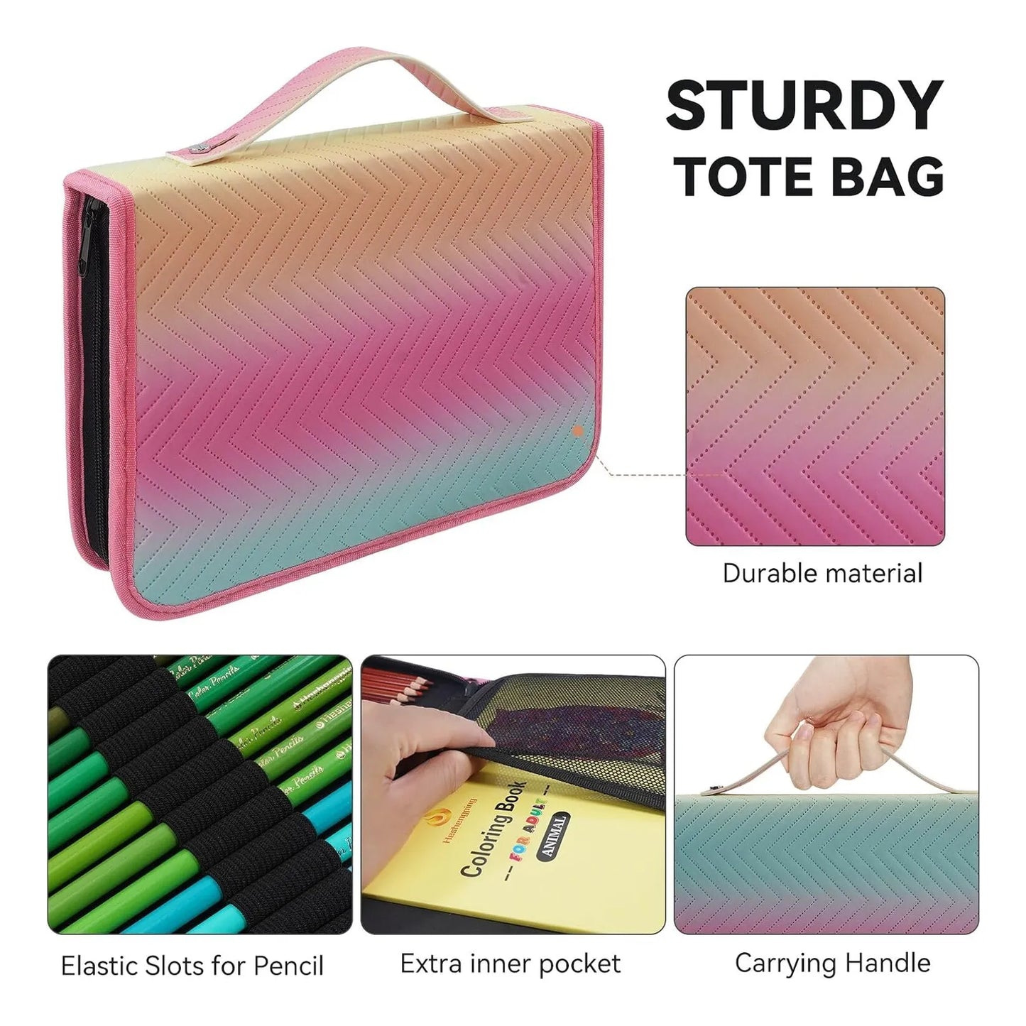 Kit De Dibujo 78 Piezas Profesional Con Cuaderno 3 Colores Y Estuche