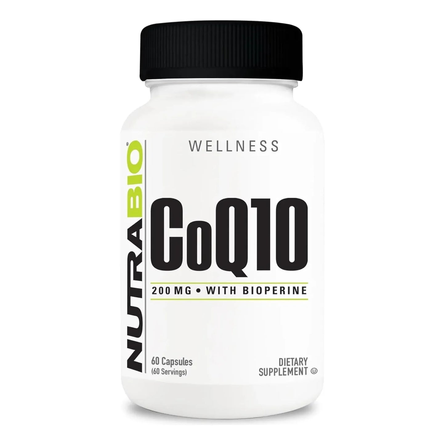 Coq10 200mg Con Bioperine Suplemento Cardiaco Energia Celular 60 Capsulas