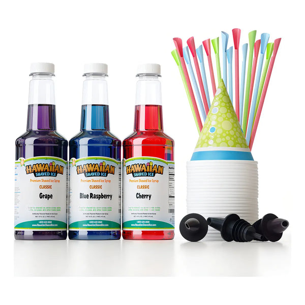 Jarabe Para Raspados 3 Sabores 1.18 Litros 25 Taz Sabores Intensos Y Naturales