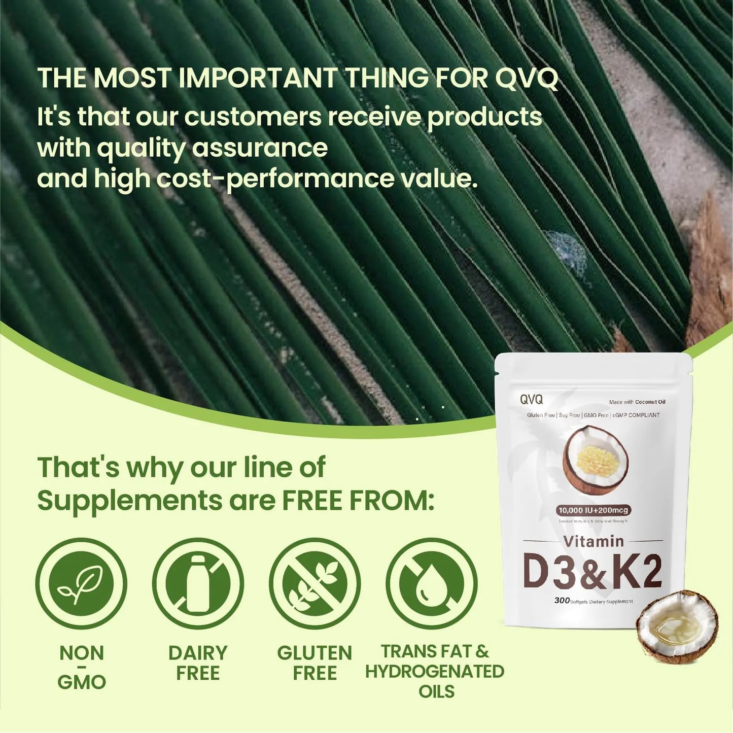 Aceite De Coco Virgen 300 Capsulas Blandas Con Vitamina D3 K2 10000 Ui