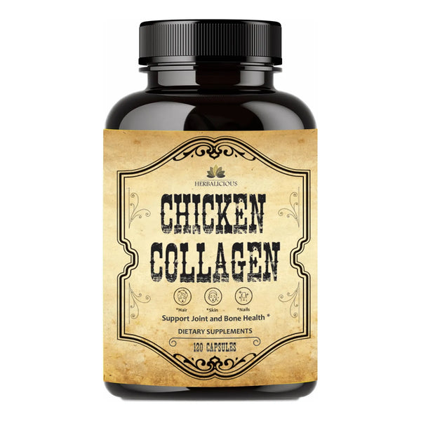 Capsulas Colageno Pollo Tipo Ii 2000 Mg Soporte Articulaciones Piel Huesos