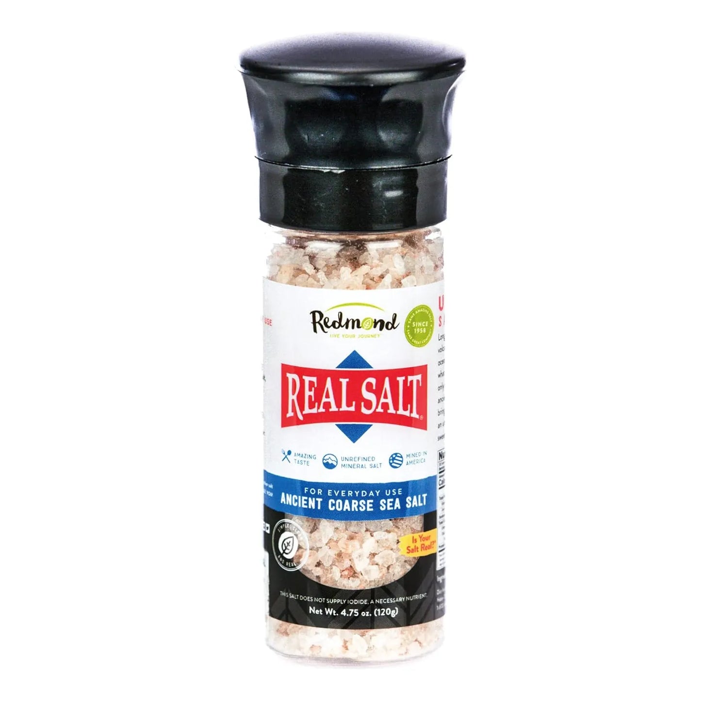 Sal Marina Natural Gruesa Con Molinillo 450g Importado Estados Unidos