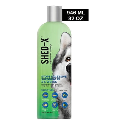 Shed X Perro Dermaplex Multivitaminico Para Pelaje 946ml Con Omega 3 Y Vitaminas