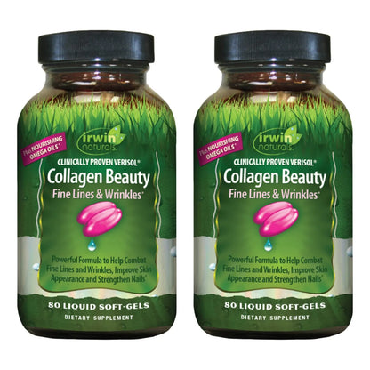 Collagen Beauty 80 Capsulas Blandas Liquidas Antiarrugas Piel Uñas Fuertes