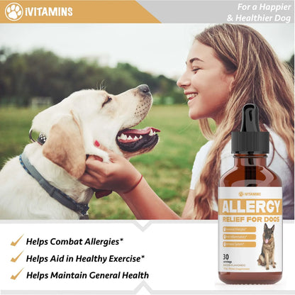 Suplemento Líquido Natural Para Alergias Y Picazón En Perros Alivio Rápido Y Efectivo