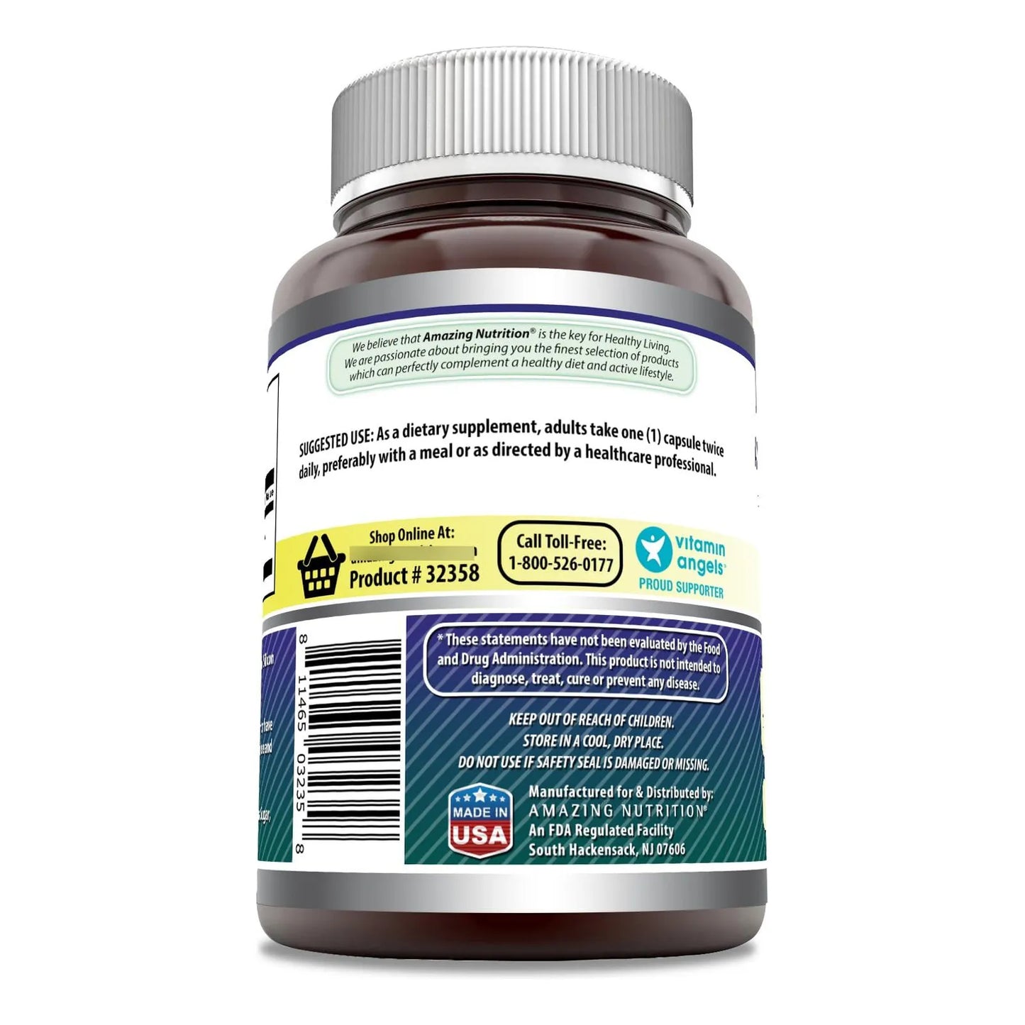 Amazing Formulas Ácido Alfa Lipoico 200 Mg 240 Cápsulas Antioxidante Sin Gluten