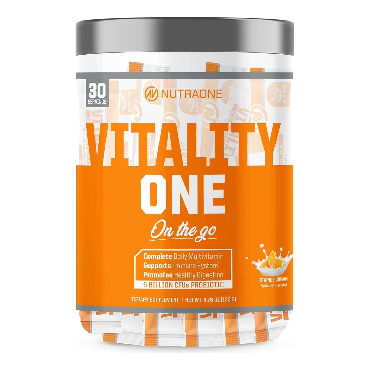 Multivitaminico Probiótico En Polvo Sabor Naranja 30 Porciones Energía Y Digestión