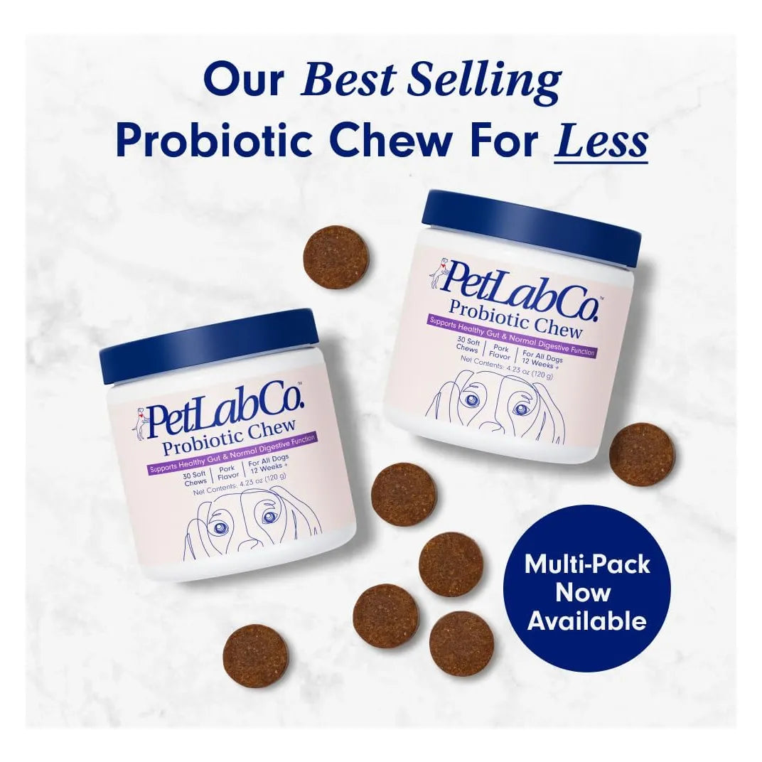 Probióticos Para Perros PetLab Co 30 Masticables Sabor Cerdo Salud Digestiva E Inmunológica