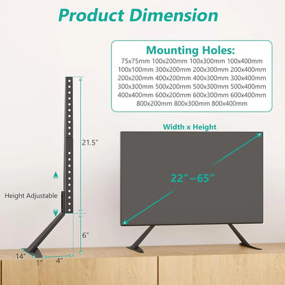 Soporte De Tv Para Mesa Universal 22-65 Pulgadas Wali Base Estable Y Segura