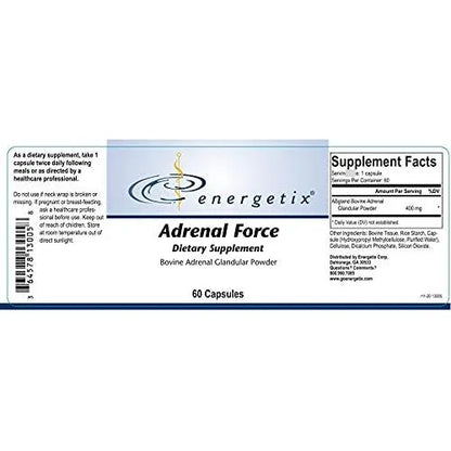 Fuerza Adrenal 60 Capsulas Energia Vitalidad Suprarrenal Estados Unidos