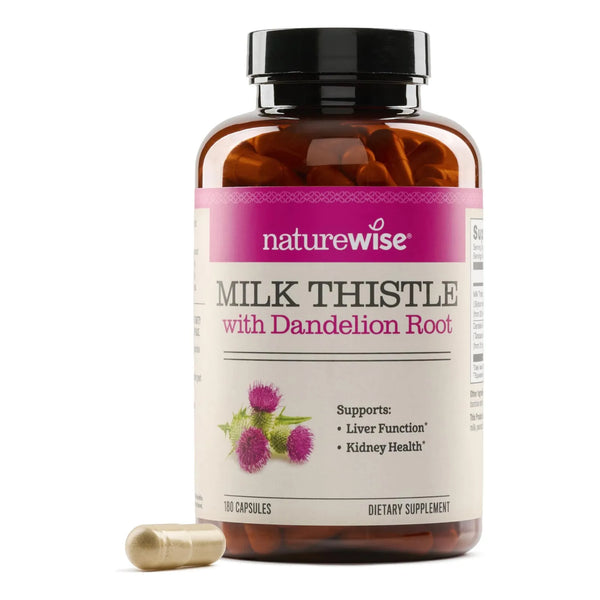 Cardo Mariano Con Raiz De Diente De Leon Silimarina Antioxidante 180 Capsulas Vegano Sin Gluten