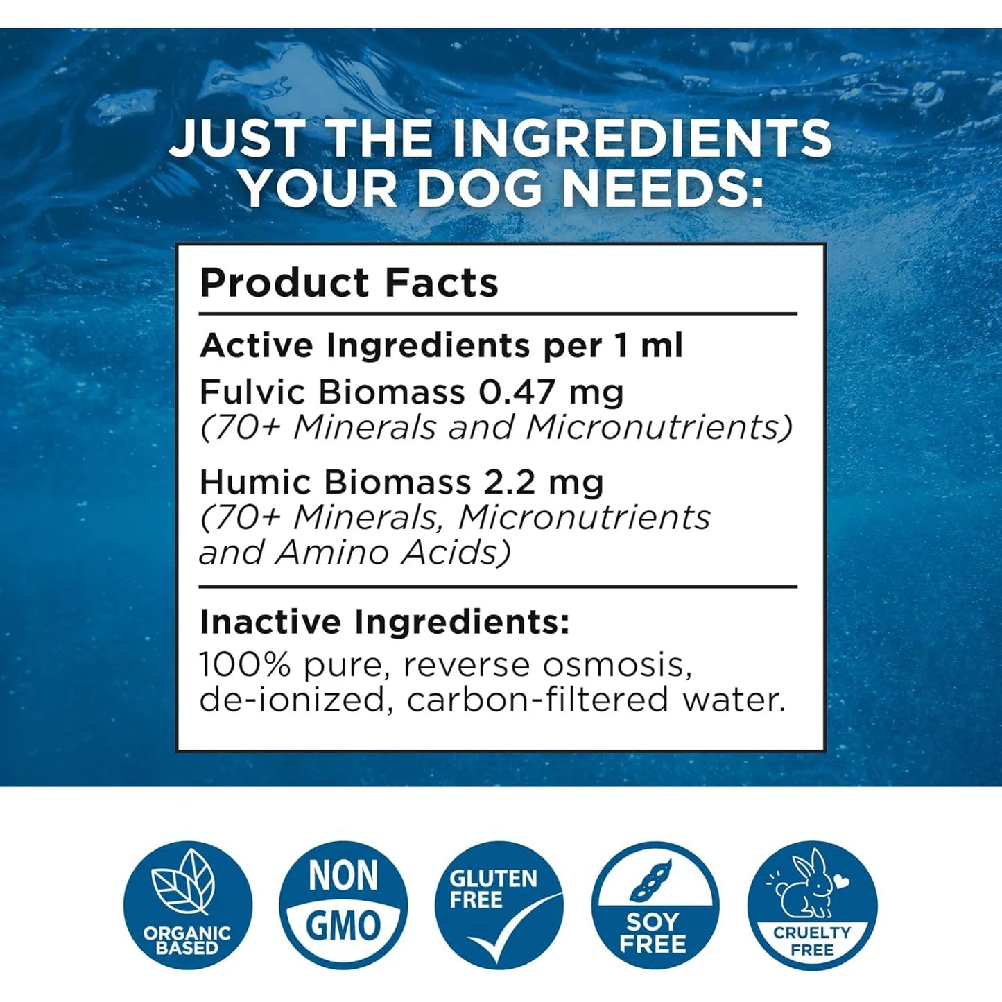 Minerales Caninos Completos Con Acido Humico Y Fulvico 4 Onzas Liquidas