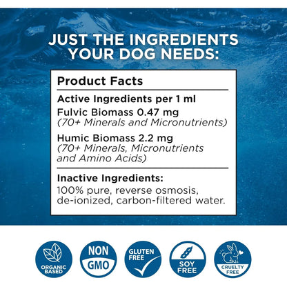 Minerales Caninos Completos Con Acido Humico Y Fulvico 4 Onzas Liquidas