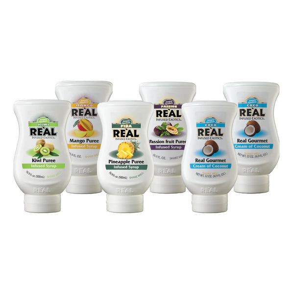 Jarabe Saborizante Frutas Tropicales 2 Botellas 16.9 Oz Coco Mango Maracuya