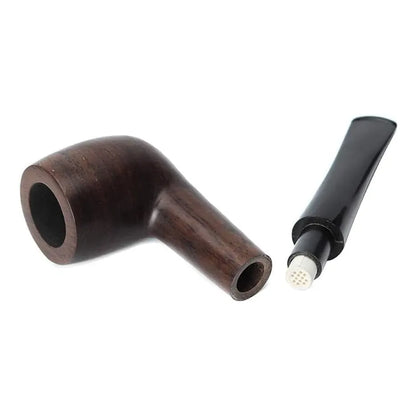Tubo De Fumar De Ebano Hecho A Mano Con 10 Accesorios Kit Completo