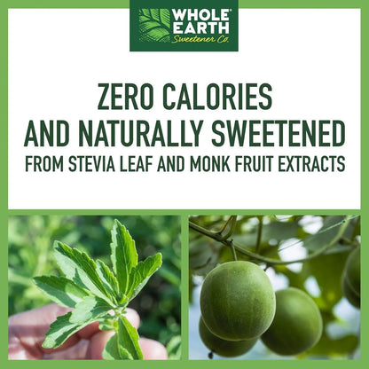 Edulcorante Natural Stevia Y Fruta De Monje Whole Earth 1000 Paquetes Cero Calorias