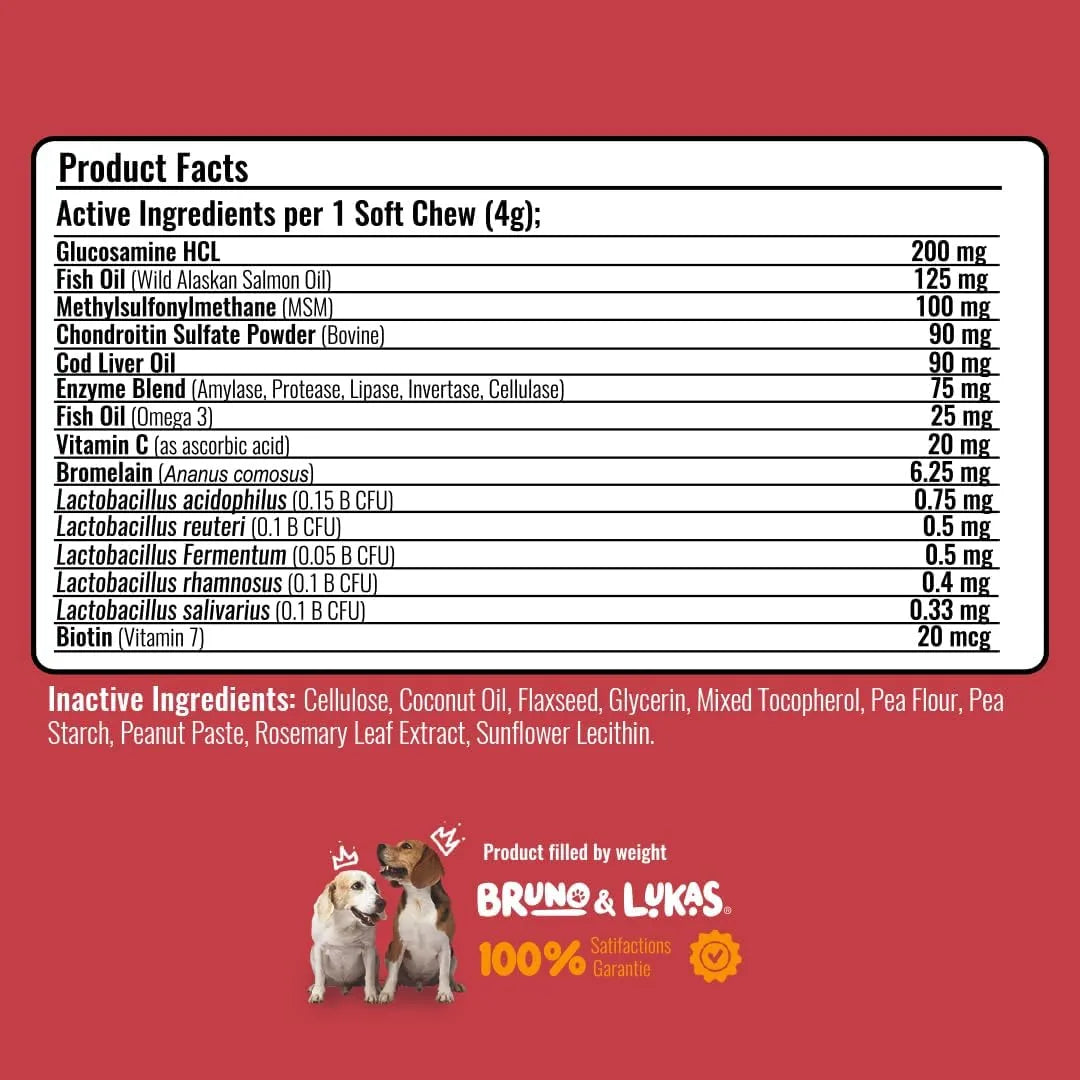 Multivitaminas Para Perros 8 En 1 Con Glucosamina Y Omega Sabor Salmon