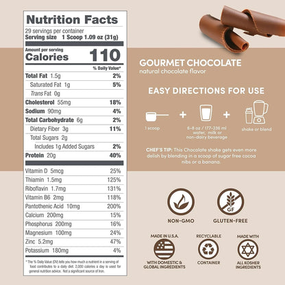 Proteinawhey Suero De Leche Chocolate Gourmet 4 Lb Proteina Premium Sin Artificiales
