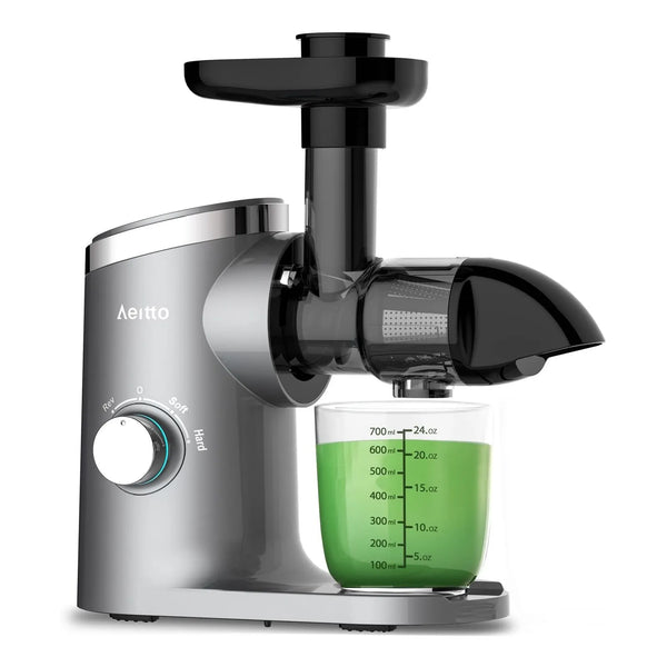 Extractor De Jugo Prensa Fria Masticacion Lenta Aeitto Gris 2 Velocidades Facil Limpiar