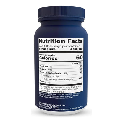 Tabletas De Glucosa Sabor Naranja TRUEplus 50 Unidades Energia Rapida