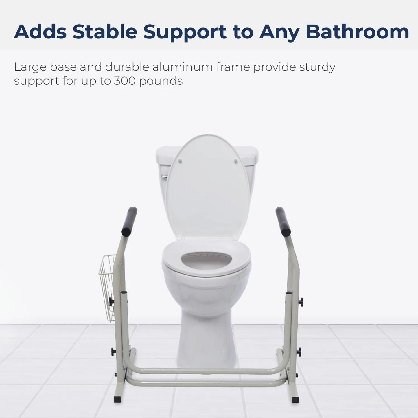 Rail De Seguridad Para Inodoro Drive Medical Soporte 300 Lbs Ajustable
