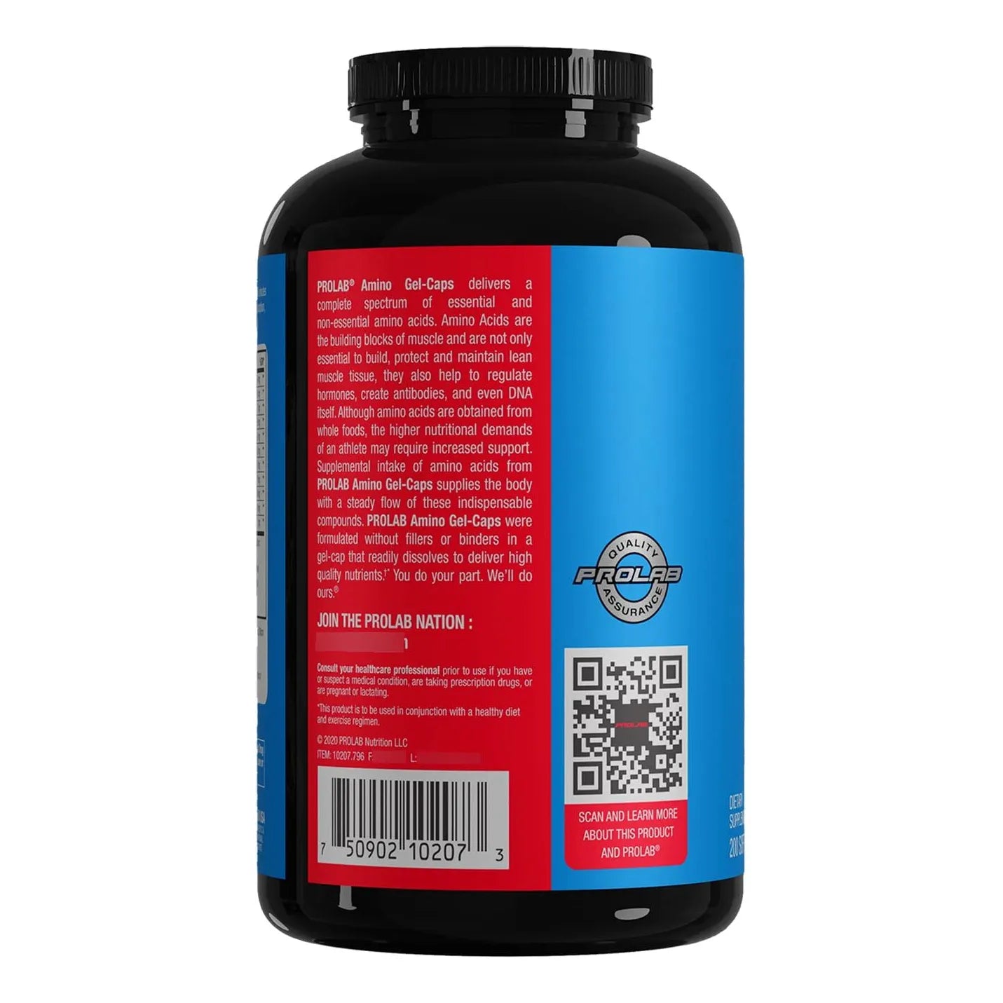 Cápsulas Amino Energía 200 Unidades Para Rendimiento Deportivo Amino GEL-CAPS