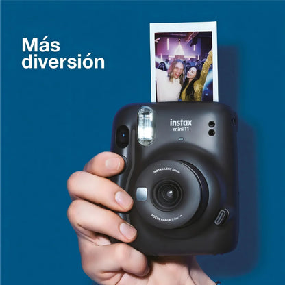 Camara Fujifilm Instax Mini 11 Negro Charcoal Gray Fotografia Instantanea