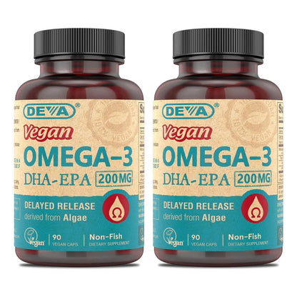 Omega3 Vegano DHA EPA De Microalgas Liberación Retardada 90 Cápsulas