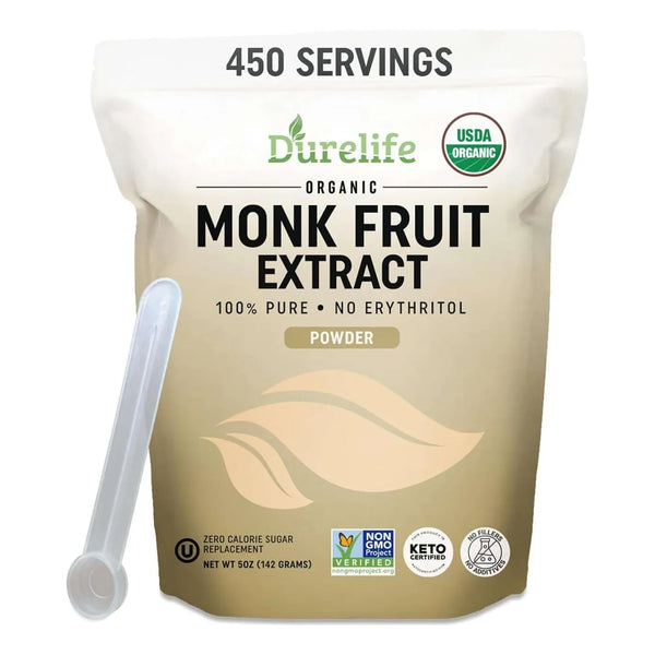 Edulcorante Organico De Fruta De Monje Puro Sin Eritritol Durelife Endulza Sin Culpa