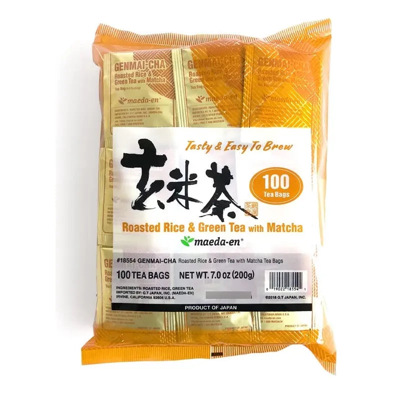 Té Verde Japonés Genmai-cha Con Arroz Tostado Y Matcha 100 Bolsas