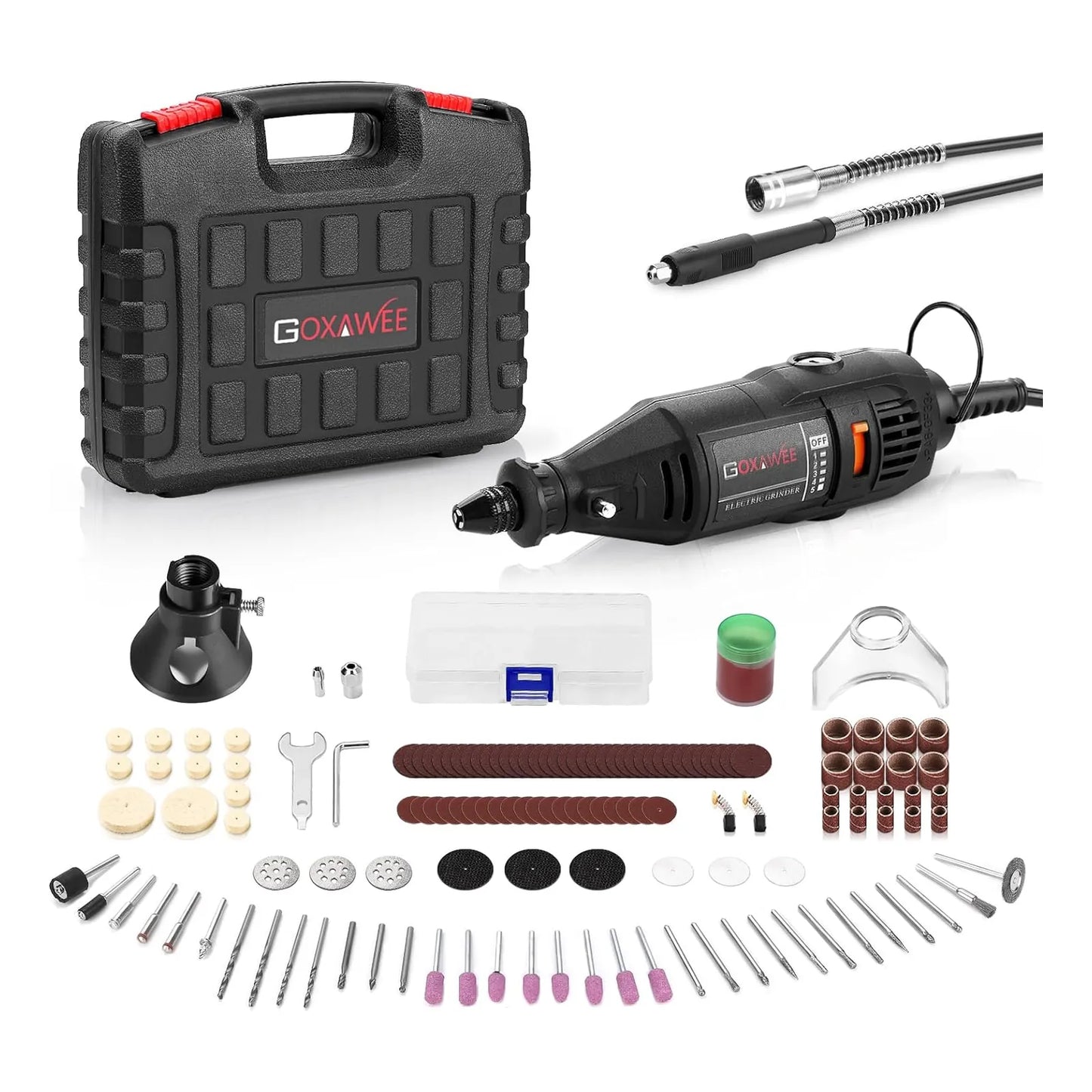 Minitaladro Electrico 140 Accesorios Velocidad Variable GOXAWEE Ideal Para Bricolaje