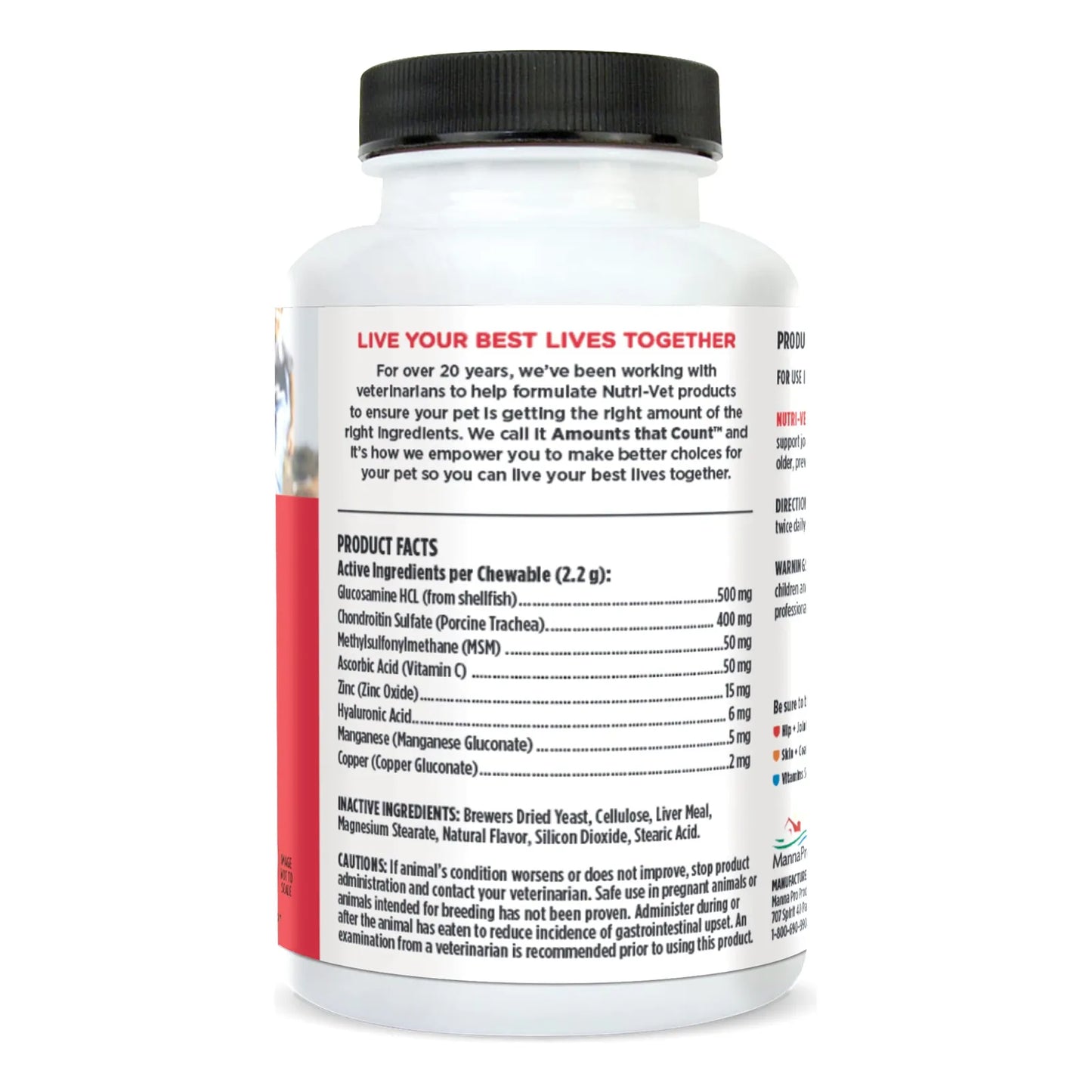 Tabletas Masticables Para Perros Con Glucosamina Y Condroitina Advanced Strength 150 Unidades