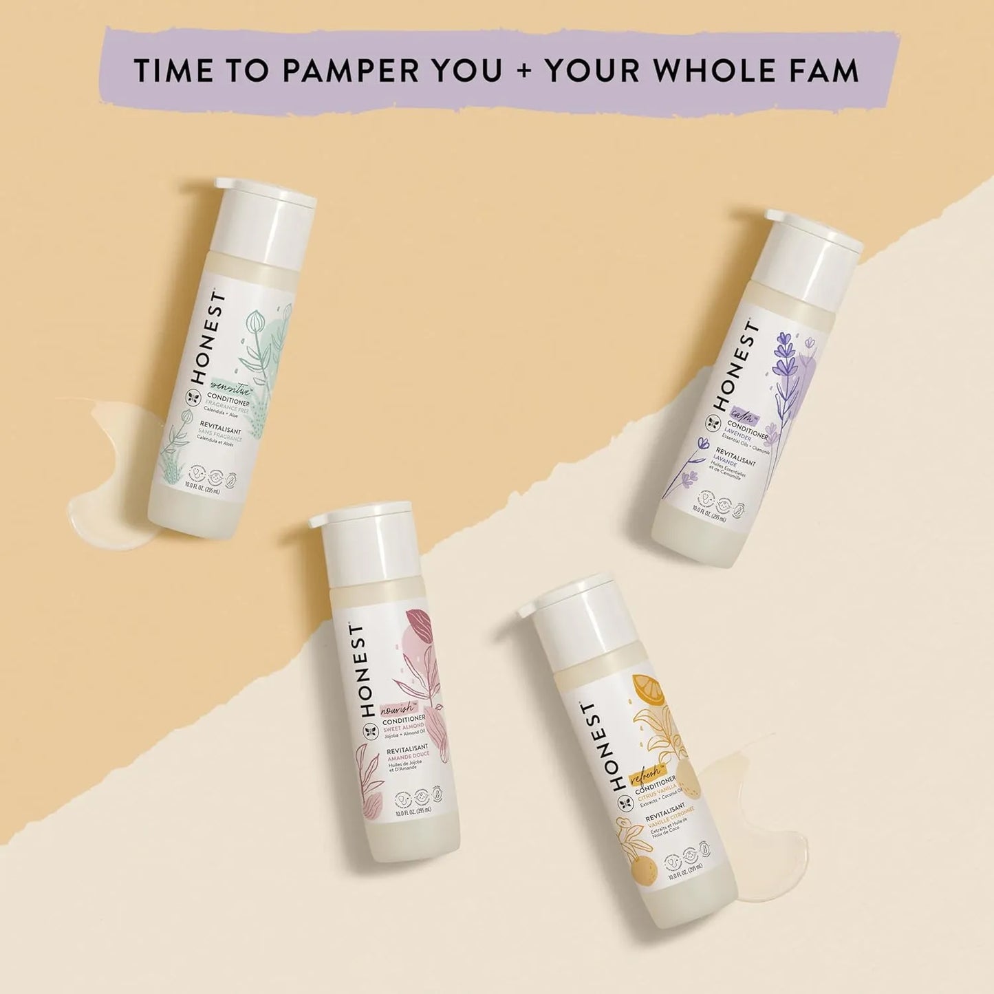 Acondicionador De Lavanda Calmante The Honest Company Cabello Suave Y Nutrido