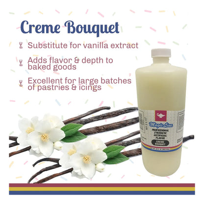 Aceite Aromatizante Para Hornear Sabor Vainilla Magic Line Creme Bouquet 946 Ml