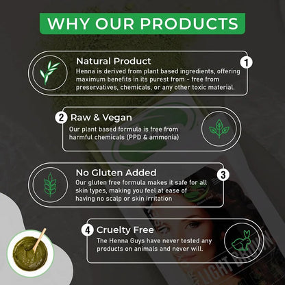 Tintura De Henna Natural Para Cabello Y Barba Color Marrón Claro 100% Libre De Químicos